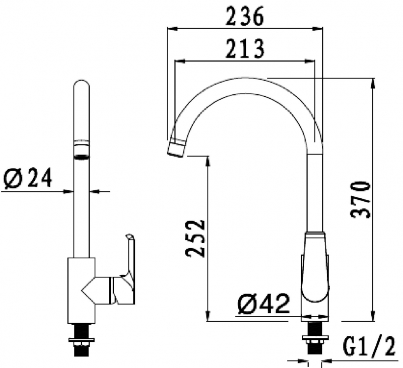Abagno Sink Tap SQC-180-CR