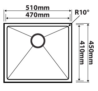 Abagno Under-Mount Single Bowl Kitchen Sink SR-5145