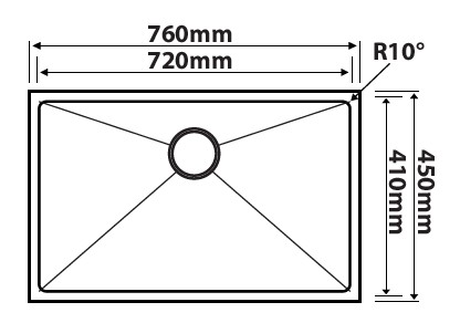 Abagno Under-Mount Single Bowl Kitchen Sink SR-7645