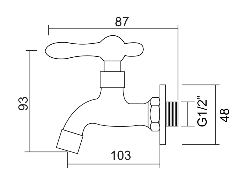 Abagno Hose Bib Tap SRT-024-GS