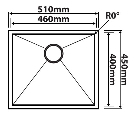 Abagno Under-Mount Single Bowl Kitchen Sink SS-5145