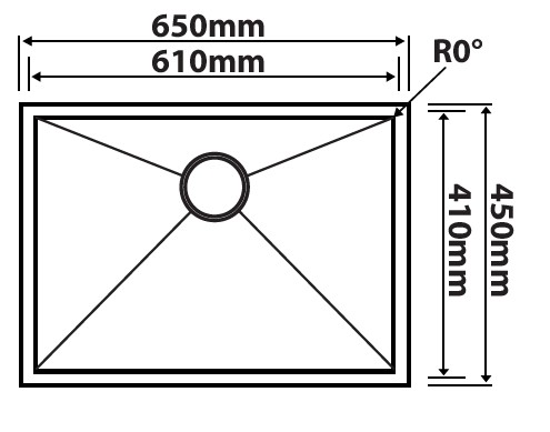 Abagno Under-Mount Single Bowl Kitchen Sink SS-6545