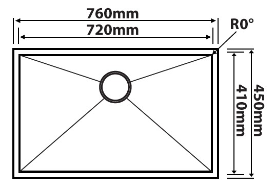 Abagno Under-Mount Single Bowl Kitchen Sink SS-7645
