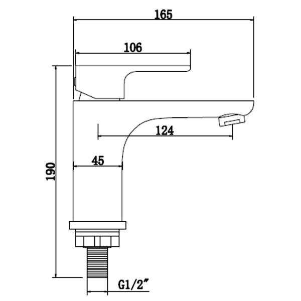 Abagno Basin Tap SSC-075-MB [Matt Black]
