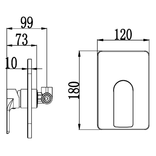 Abagno Concealed Shower Mixer SSM-013-CR