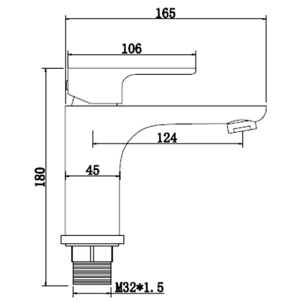 Abagno Basin Mixer SSM-075-MB [Matt Black]