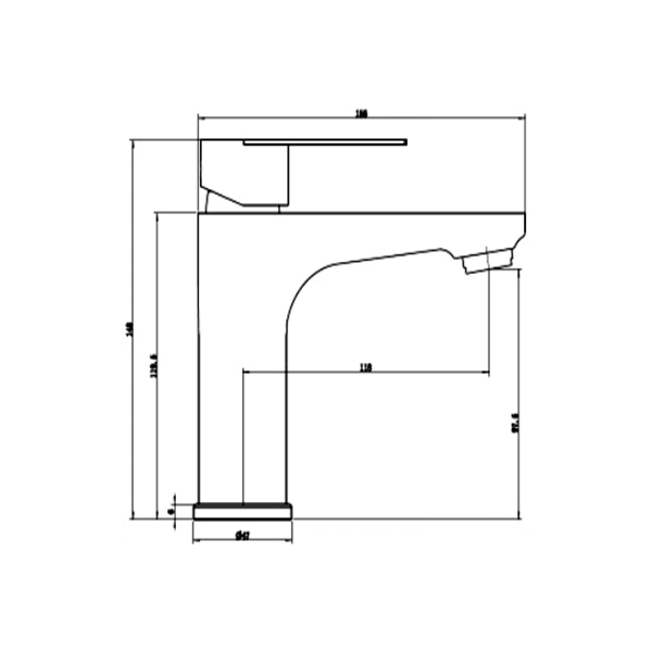 Abagno Basin Mixer STM-075-GS