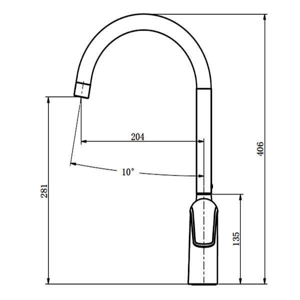 Abagno Kitchen Sink Mixer STM-180-BN