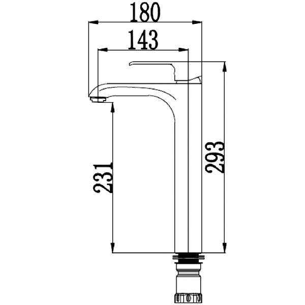 Abagno Tower Basin Mixer SVM-075L-BN [Black Nickel]