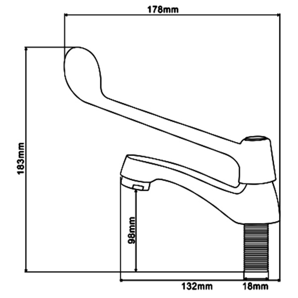 Abagno Elbow Action Deluxe Basin Tap T-3012EA