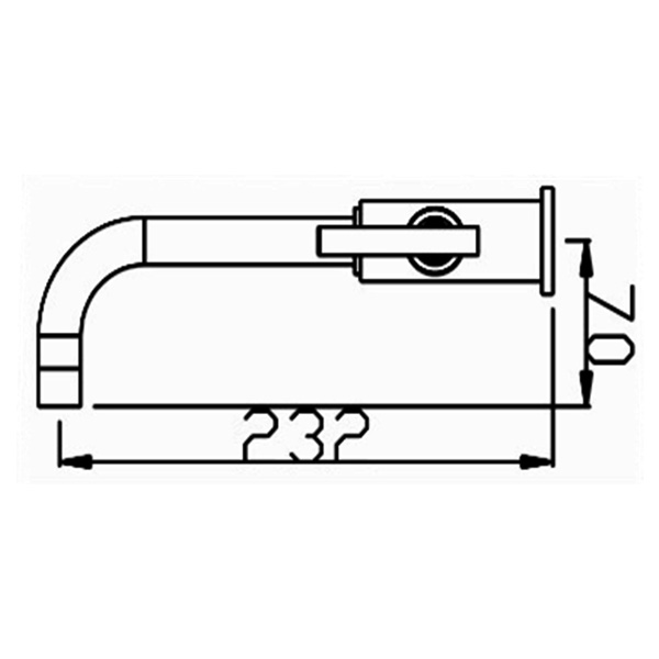 Abagno Wall Mounted Basin Tap With Swivel Spout T-7819L