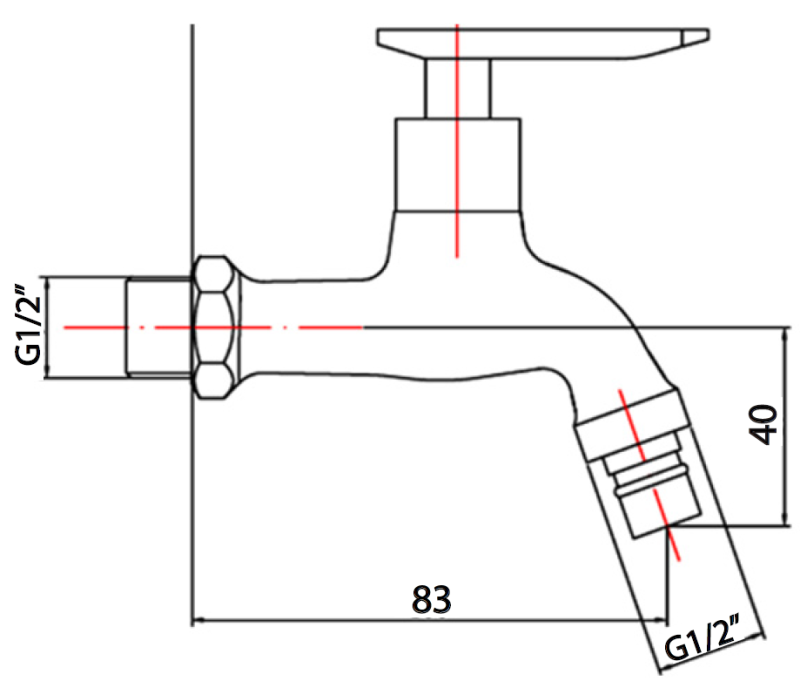 Abagno Hose Bib Tap T-84083 
