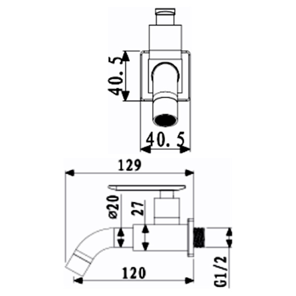 Abagno Bib Tap T-84224-BN [Black Nickel]