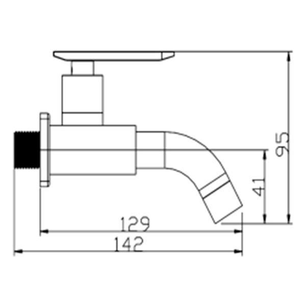 Abagno Bib Tap With Swivel Spout T-84224