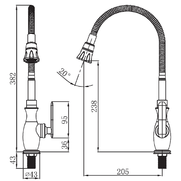 Abagno Sink Tap T-865-FSJP