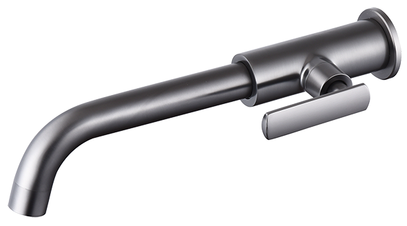 Abagno 1/2" Wall Basin Tap with Swivel Spout T-88129L-BN [Black Nickel]