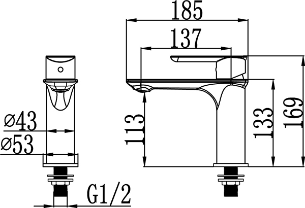 Abagno Basin Tap TAC-075-ZG