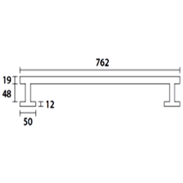 Abagno Single Towel Bar TB-6175-BP