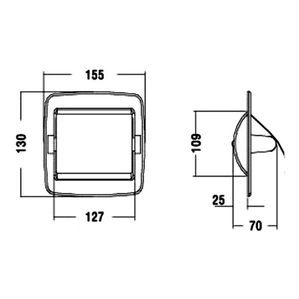 Atget Semi-recessed Paper Holder TD-231A