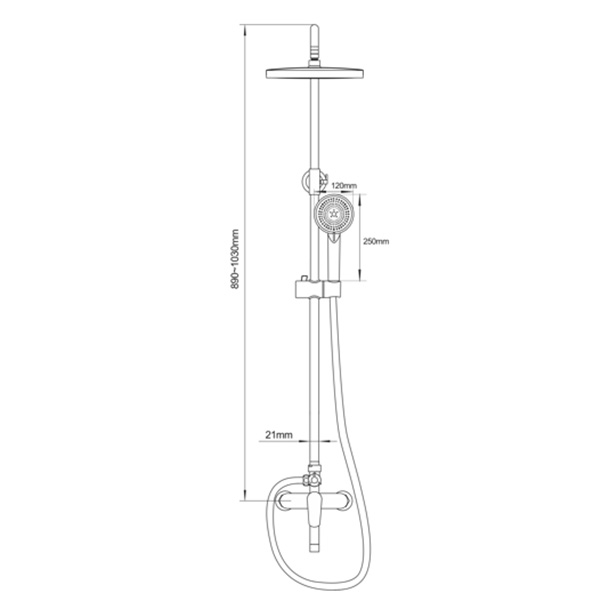 Abagno Exposed Shower Column TD-BM-855-703