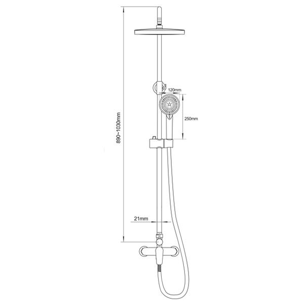 Abagno Exposed Shower Column TD-SM-855-703