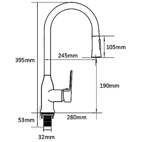 Abagno Sink Mixer TDM-182P-CR