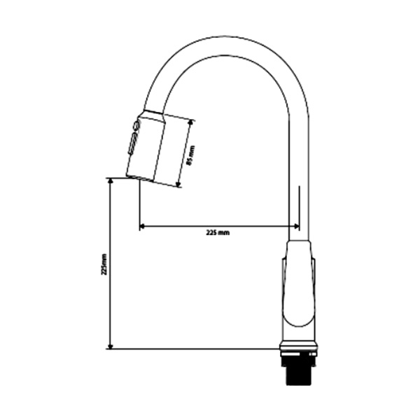 Abagno SInk Mixer With Pull-Out TJM-182P-BN [Black Nickel]