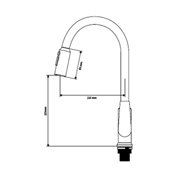 Abagno Sink Mixer With Pull-Out TJM-182P-CR
