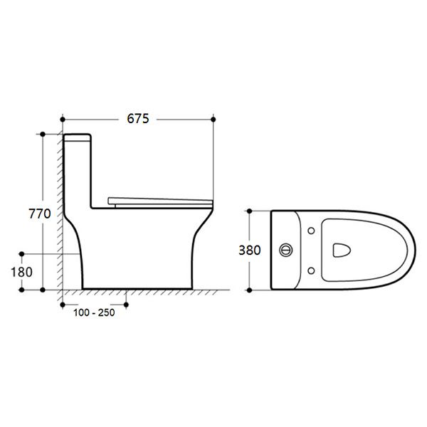Abagno One Piece Washdown Water Closet TORCELLO FX