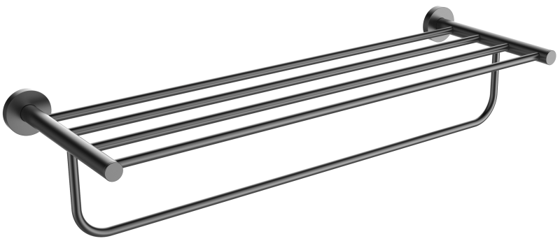 Abagno 600mm Towel Shelf With Rail TR-6162-BN [Black Nickel]