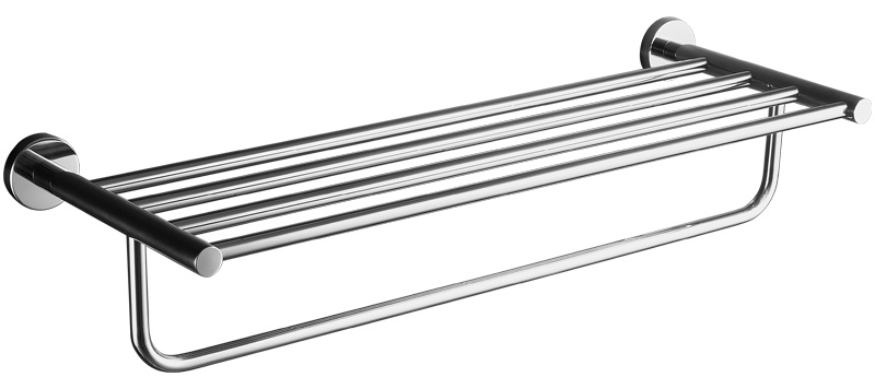 Abagno 700mm Towel Shelf with Rail TR-6172-BP