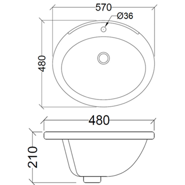 Abagno Vanity Top Wash Basin TURIN