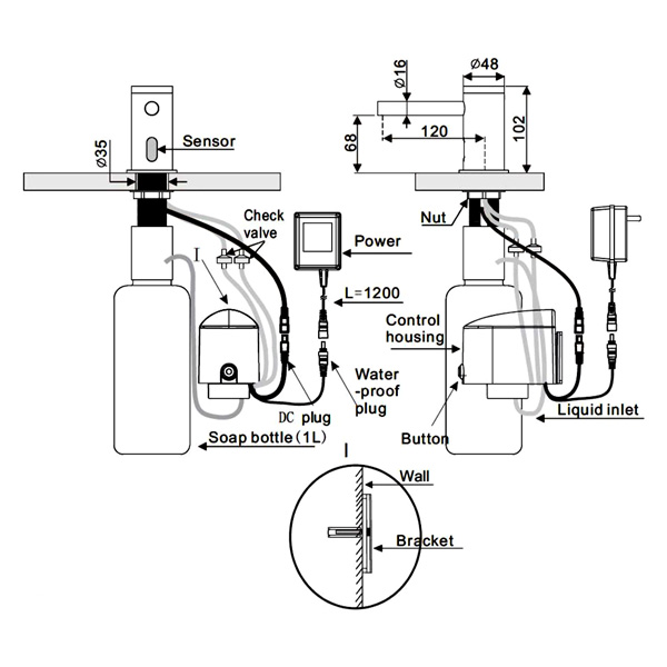 Abagno Sensor Soap Dispenser USR 805D