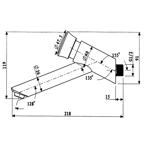 Abagno Self Closing Bib Tap UTS 703L