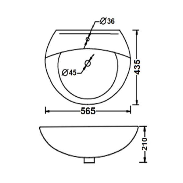 Estillo Wall Hung Wash Basin VENETTO