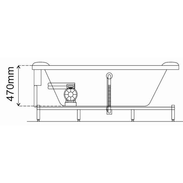 SSWW Free-Standing Bathtub With Mixer WA1023