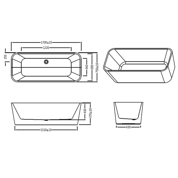SSWW Free-Standing Bathtub WA1036L