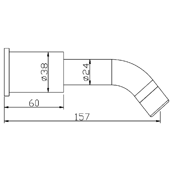 Abagno Bath Spout 165mm WS-38-165-1