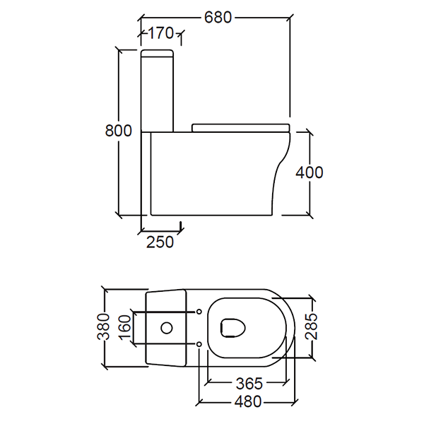 Abagno Close Couple Water Closet CAMPANIA R 