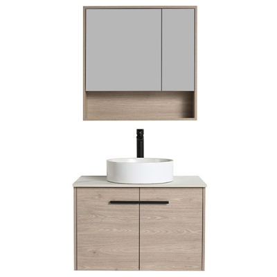 Abagno Mirror Cabinet MCO-5655P-ASH with Basin Cabinet MCB-5660P-ASH