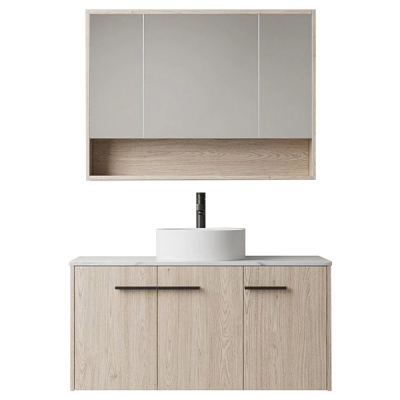 Abagno Mirror Cabinet MCO-5695P-ASH with Basin Cabinet MCB-5610P-ASH