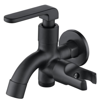 Abagno Two-Way Tap With Holder SET-051H-MB [Matt Black]