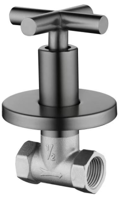 Abagno Full-Turn Concealed Stop Cock SOT-684FT-BN [Black Nickel] [1/2"]