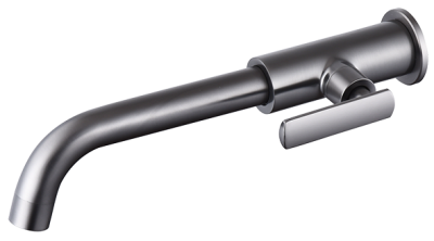 Abagno 1/2" Wall Basin Tap with Swivel Spout T-88129L-BN [Black Nickel]